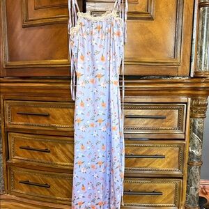 CBR Floral Maxi Dress - Lavender and Orange